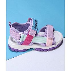 Cute Walk by Babyhug Velcro Sandals Fashion Print - Purple