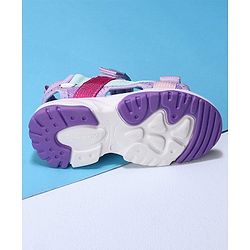 Cute Walk by Babyhug Velcro Sandals Fashion Print - Purple