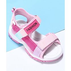 Cute Walk by Babyhug Velcro Sandals Fashion Print - Purple