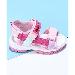 Cute Walk by Babyhug Velcro Sandals Fashion Print - Purple