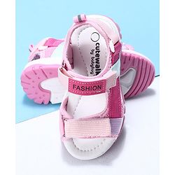 Cute Walk by Babyhug Velcro Sandals Fashion Print - Purple