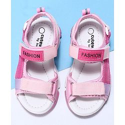 Cute Walk by Babyhug Velcro Sandals Fashion Print - Purple