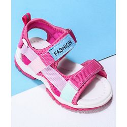 Cute Walk by Babyhug Velcro Sandals Fashion Print - Purple