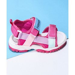Cute Walk by Babyhug Velcro Sandals Fashion Print - Purple