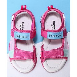 Cute Walk by Babyhug Velcro Sandals Fashion Print - Purple