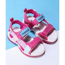 Cute Walk by Babyhug Velcro Sandals Fashion Print - Purple