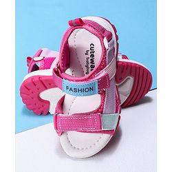 Cute Walk by Babyhug Velcro Sandals Fashion Print - Purple