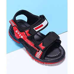Cute Walk by Babyhug Velcro Sandals - Black
