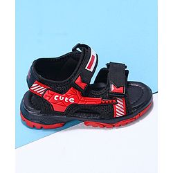 Cute Walk by Babyhug Velcro Sandals - Black