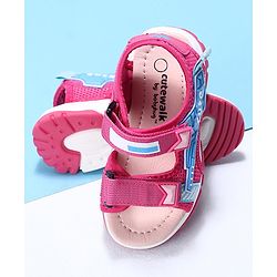 Cute Walk by Babyhug Velcro Sandals - Black
