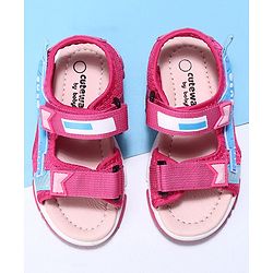 Cute Walk by Babyhug Velcro Sandals - Black