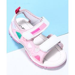 Cute Walk by Babyhug Velcro Sandals - White
