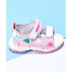 Cute Walk by Babyhug Velcro Sandals - White