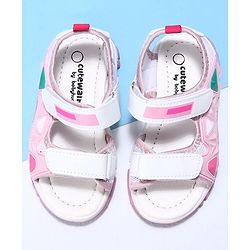 Cute Walk by Babyhug Velcro Sandals - White
