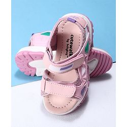Cute Walk by Babyhug Velcro Sandals - Pink
