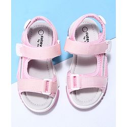 Cute Walk by Babyhug Velcro Sandals - Pink