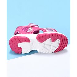 Cute Walk by Babyhug Velcro Sandals Fashion Print  - Peach