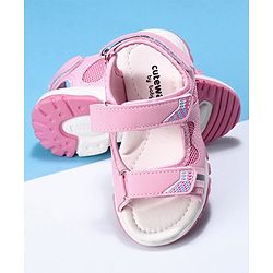 Cute Walk by Babyhug Velcro Sandals - Pink
