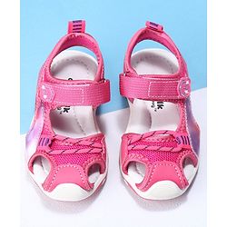 Cute Walk by Babyhug Velcro Sandals - Fuchsia
