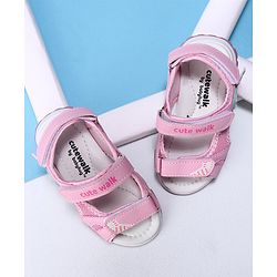 Cute Walk by Babyhug Sandals with Velcro Closure - Pink