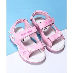 Cute Walk by Babyhug Sandals with Velcro Closure - Pink