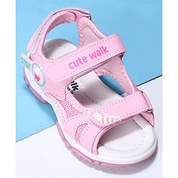 Cute Walk by Babyhug Sandals with Velcro Closure - Pink