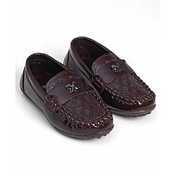 Cute Walk by Babyhug Slip On Party Shoes - Brown