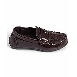 Cute Walk by Babyhug Slip On Party Shoes - Brown