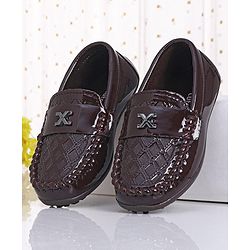 Cute Walk by Babyhug Slip On Party Shoes - Brown