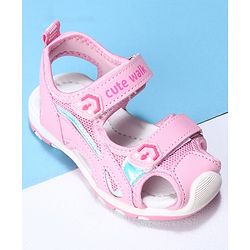Cute Walk by Babyhug Velcro Sandals - Pink