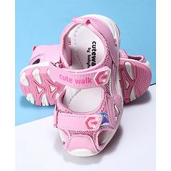 Cute Walk by Babyhug Velcro Sandals - Pink