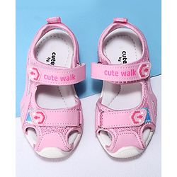 Cute Walk by Babyhug Velcro Sandals - Pink