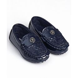 Cute Walk by Babyhug Slip On Party Wear Shoes - Navy Blue