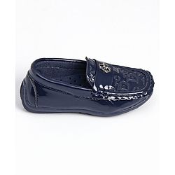 Cute Walk by Babyhug Slip On Party Wear Shoes - Navy Blue