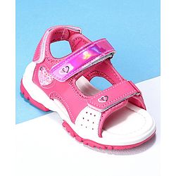 Cute Walk by Babyhug Sandals with Velcro Closure - Peach