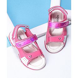 Cute Walk by Babyhug Sandals with Velcro Closure - Peach