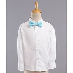 Babyhug Full Sleeves 3 Piece Solid Party Suit - Light Aqua