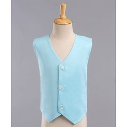 Babyhug Full Sleeves 3 Piece Solid Party Suit - Light Aqua