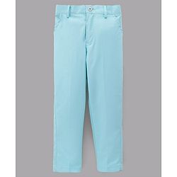 Babyhug Full Sleeves 3 Piece Solid Party Suit - Light Aqua