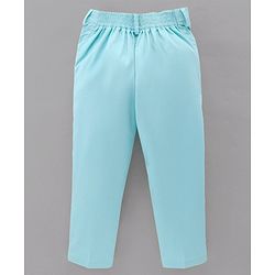 Babyhug Full Sleeves 3 Piece Solid Party Suit - Light Aqua