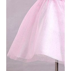 Babyhug Sleeveless Party Wear Frock With Sequin & Flower Applique - Rose