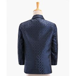 Babyhug Full Sleeves Solid Party Wear Suit - Navy