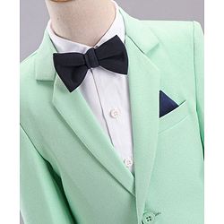 Babyhug Full Sleeves Solid Party Wear Suit - Mint Green