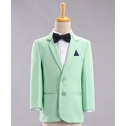 Babyhug Full Sleeves Solid Party Wear Suit - Mint Green
