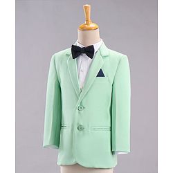 Babyhug Full Sleeves Solid Party Wear Suit - Mint Green