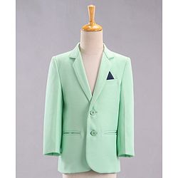 Babyhug Full Sleeves Solid Party Wear Suit - Mint Green