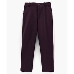 Babyhug Full Sleeves 5 Piece Stretch Fit Party Suit With Waist Coat & Bow - Maroon