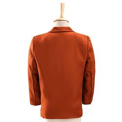 Babyhug Full Sleeves Stretch Fit Party Suit With Tie - Rust