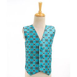Babyhug Full Sleeves 4 Pieces Party Suit With Bow - Blue