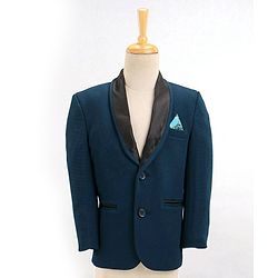 Babyhug Full Sleeves 4 Pieces Party Suit With Bow - Blue